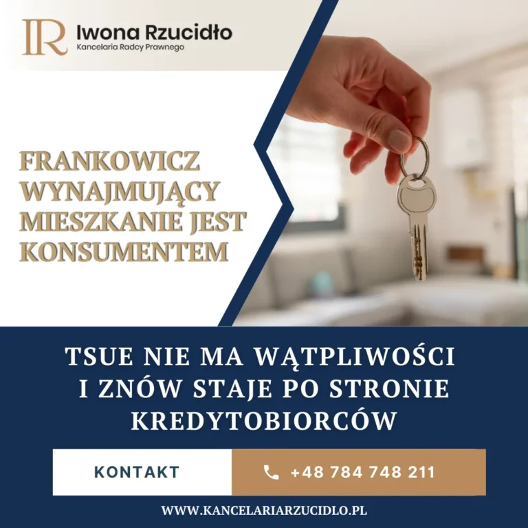 Frankowicz wynajmujący mieszkanie jest konsumentem. TSUE nie ma wątpliwości i znów staje po stronie kredytobiorców